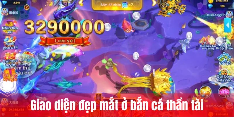 Giao diện đẹp mắt ở tựa game bắn cá thần tài