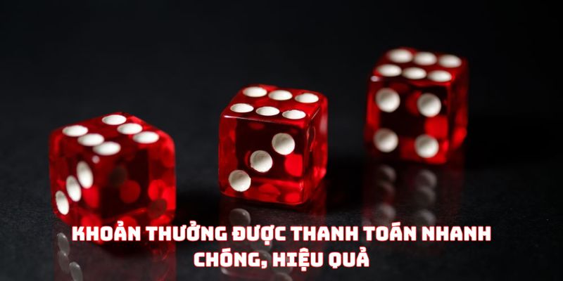 Khoản thưởng được thanh toán nhanh chóng, hiệu quả
